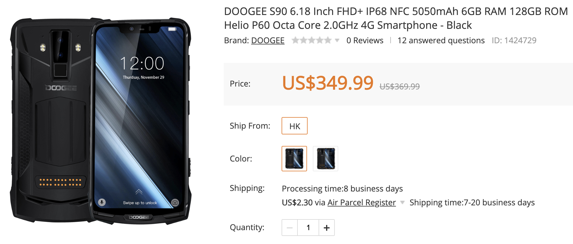 【中古】DOOGEE S90 Bundle ブラック【ジャンク】 Doogee S90: Affordable, waterproof, rugged smartphone with a